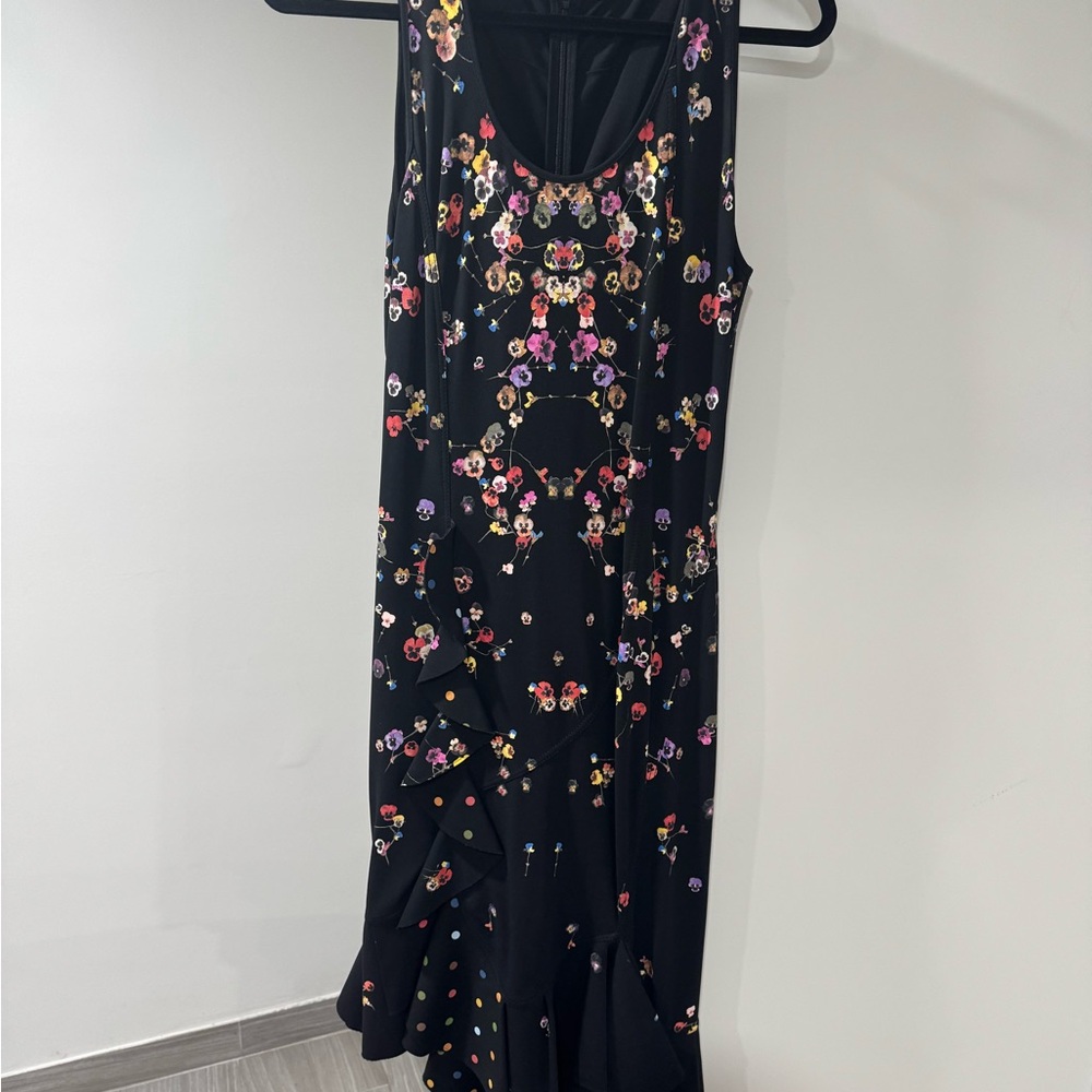 Givenchy Paris Floral Print Ruffle Dress Size 40 (US 4)